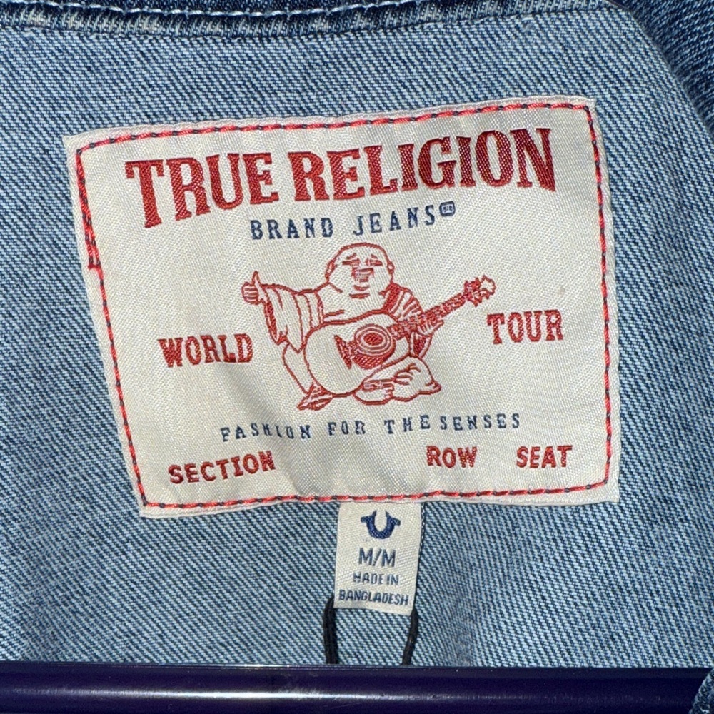 True Religion Dark Blue Denim Jacket - Picture 3 of 8